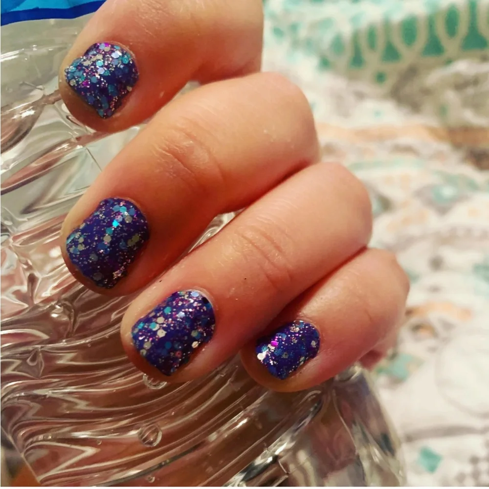 *Retired* Color Street: Mardi Gras | Blue Purple Teal Silver Glitter Party - Picture 10 of 15